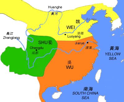 6.5: The Three Kingdoms of China 220 CE – 280 CE.